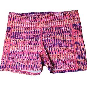 Xersion‎ Athletic Running Shorts, Pink/Blue/White, Size Small